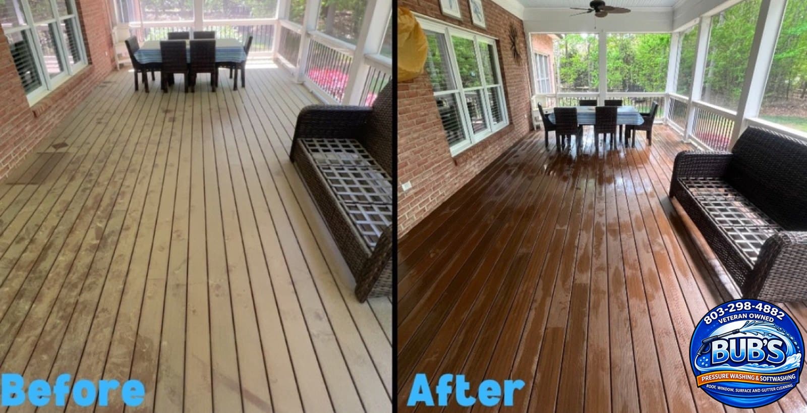Deck Washing in Columbia, SC by Bub's