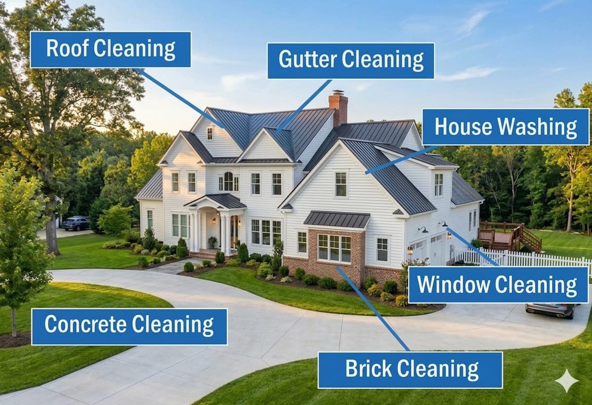 Pressure washing in Prosperity, SC by Bub's