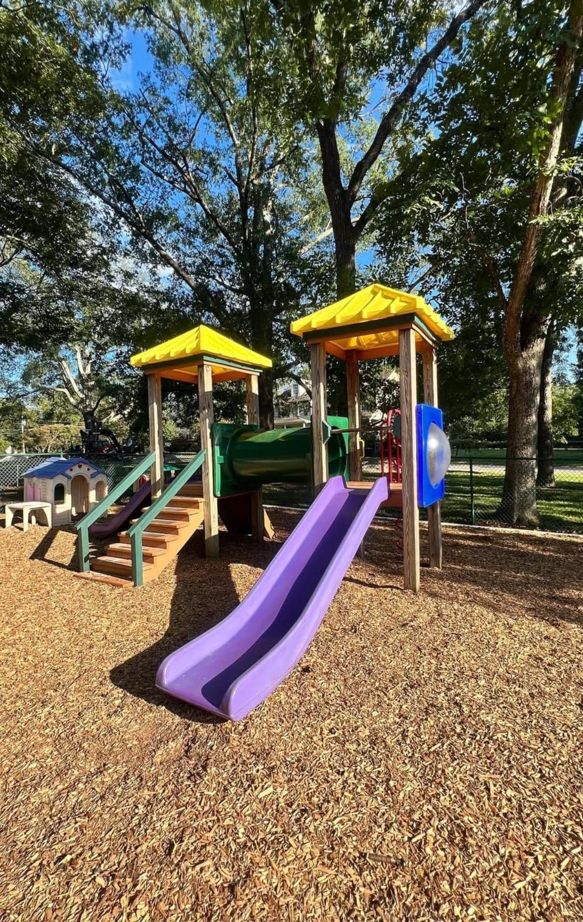 Playground equipment cleaning at a Lexington, SC park — after