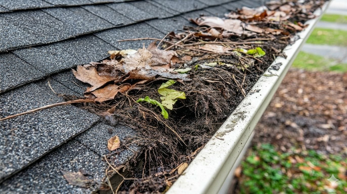 One Packed Elbow: How a Gutter That Looks Clear Floods Your Wall in a Midlands Storm