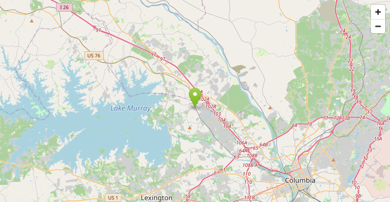 Map of Irmo, SC
