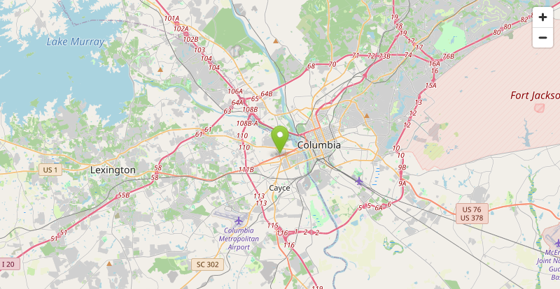 Map of West Columbia, SC